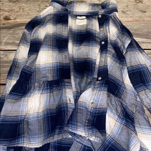 Blue, Black, & White American Eagle Flannel